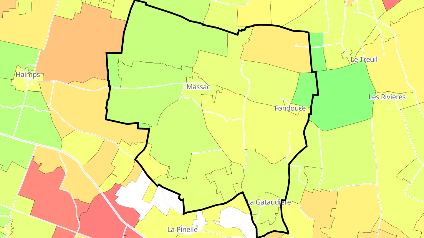 Carte des prix de l'immobilier Massac