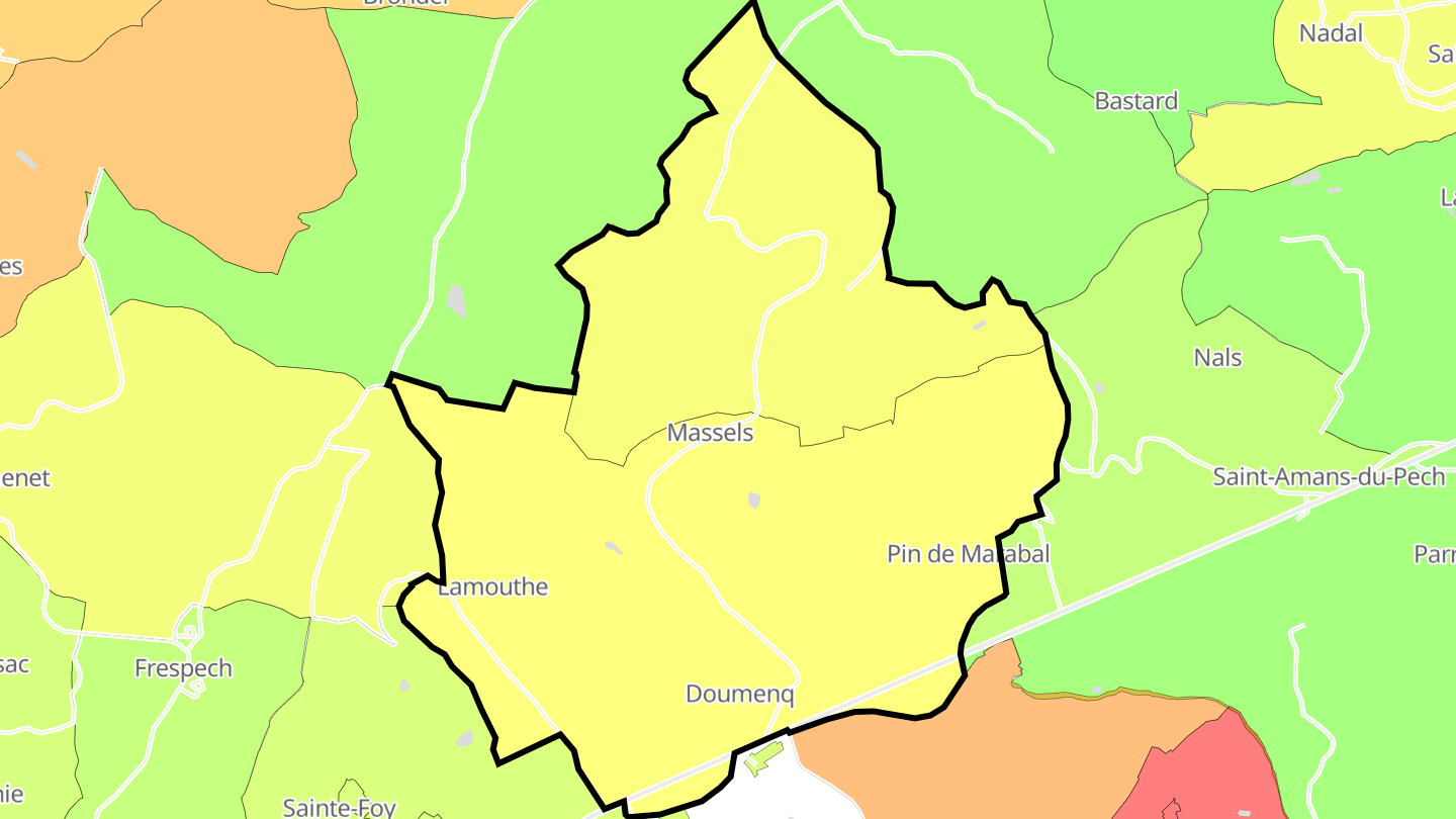 Carte des prix de l'immobilier Massels