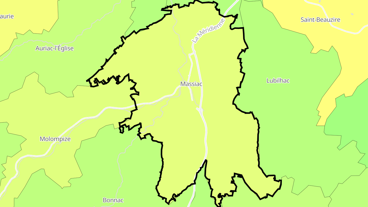 Carte des prix de l'immobilier Massiac
