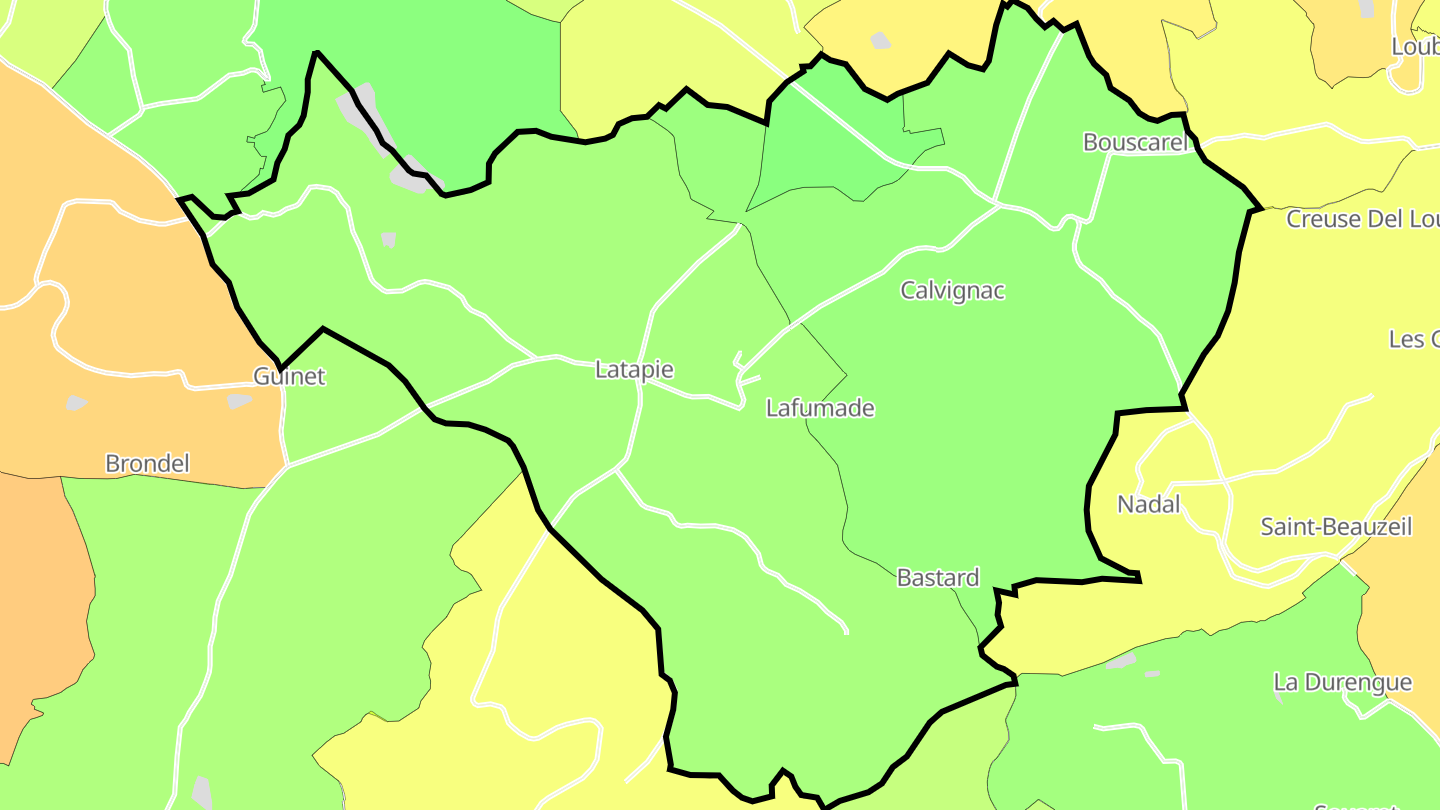 Carte des prix de l'immobilier Massoulès