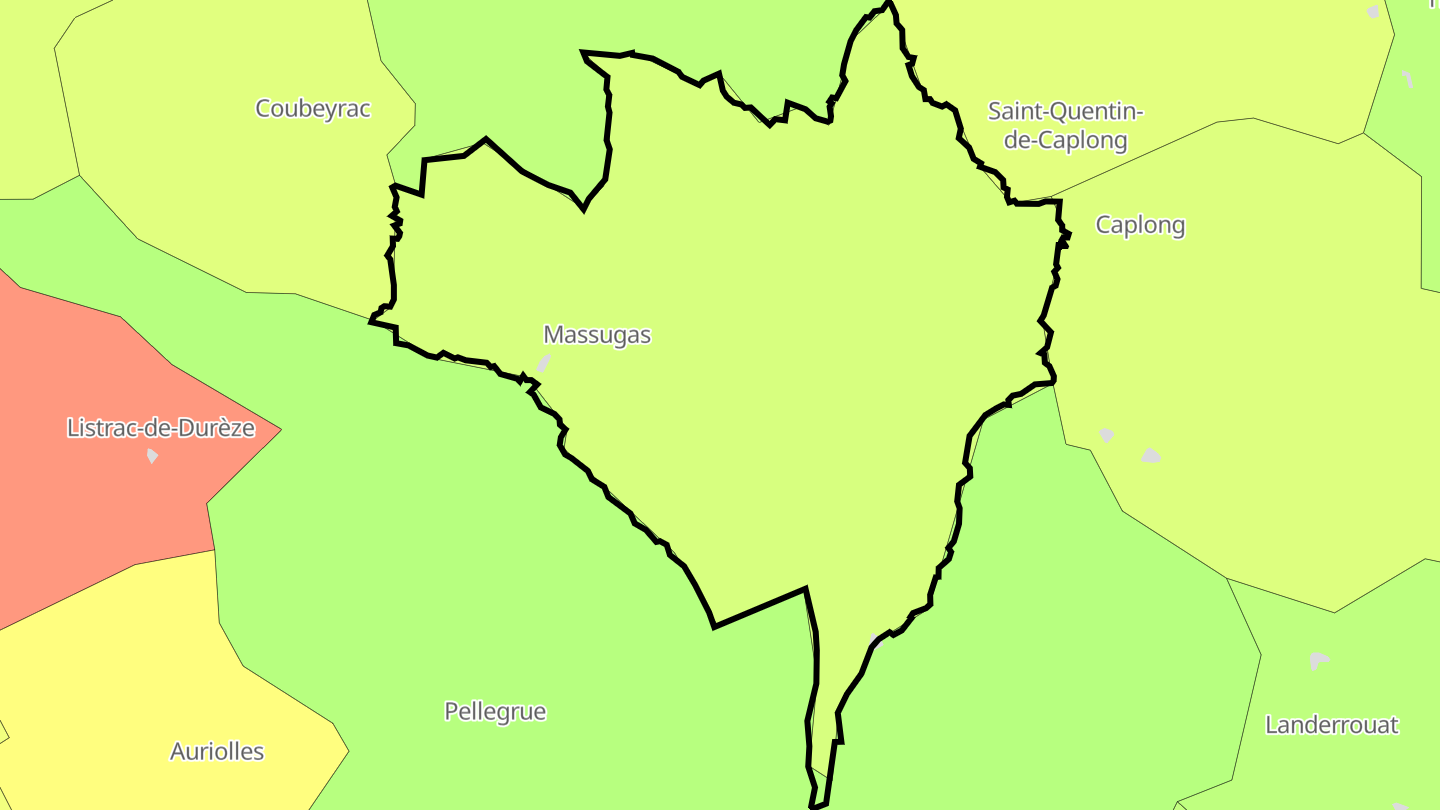 Carte des prix de l'immobilier Massugas