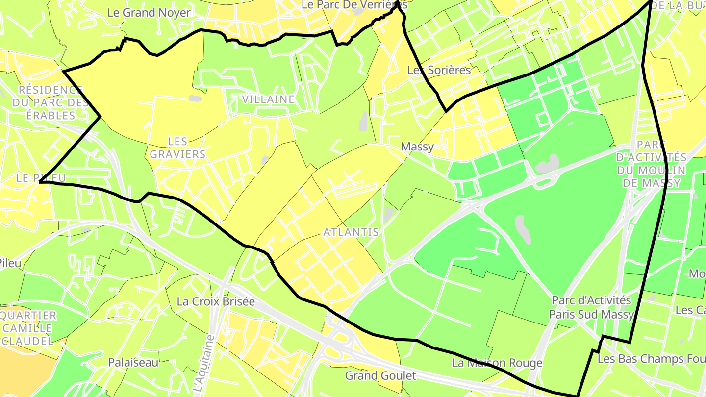 Carte des prix de l'immobilier Massy