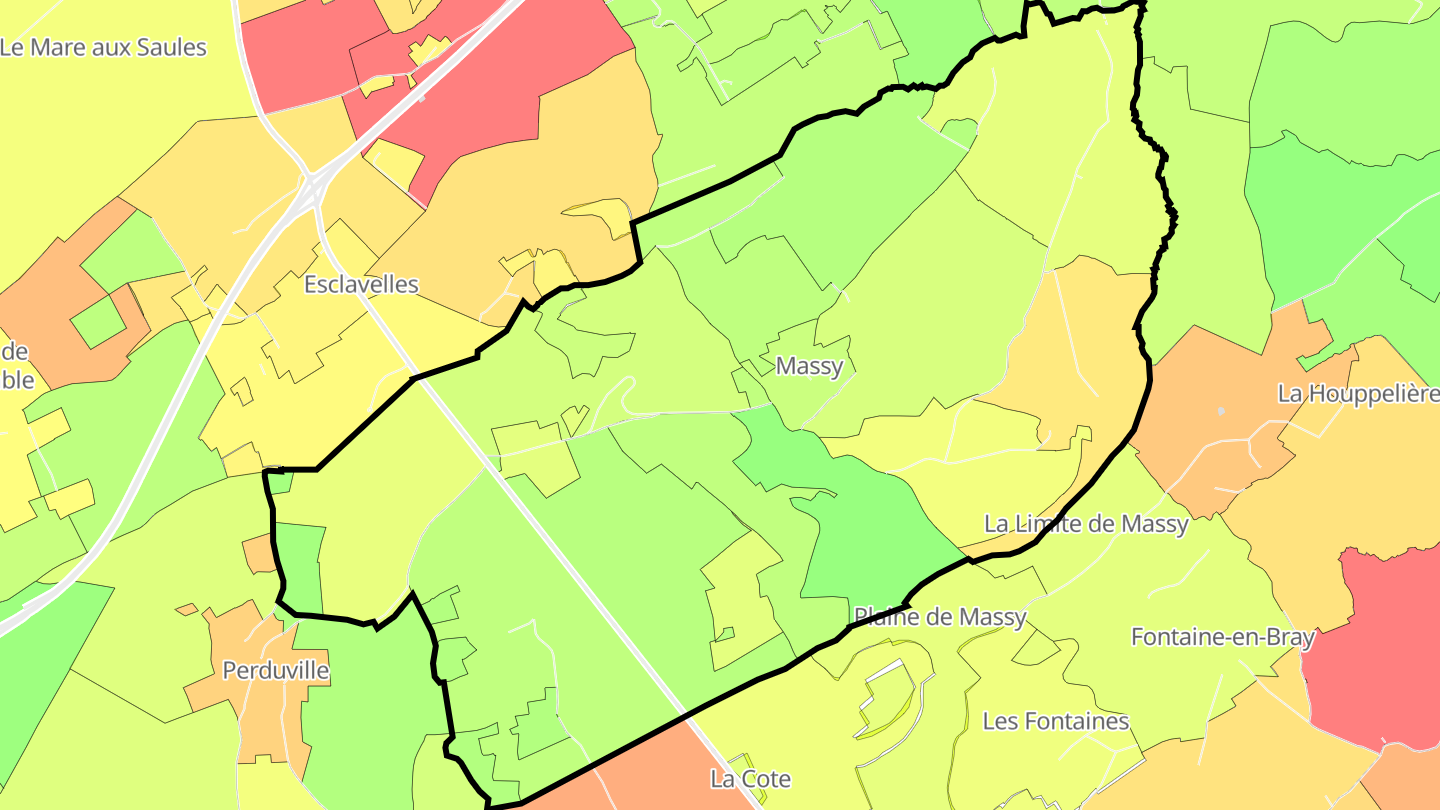 Carte des prix de l'immobilier Massy