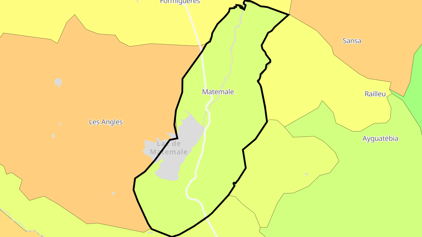 Carte des prix de l'immobilier Matemale