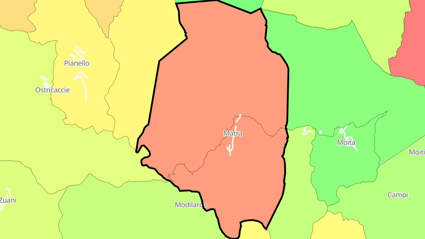 Carte des prix de l'immobilier Matra