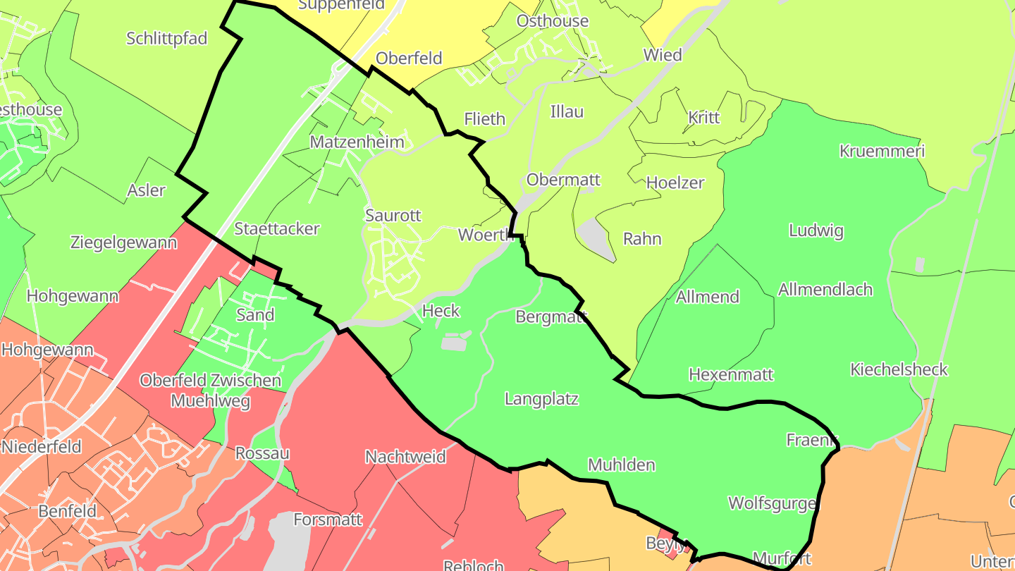 Carte des prix de l'immobilier Matzenheim