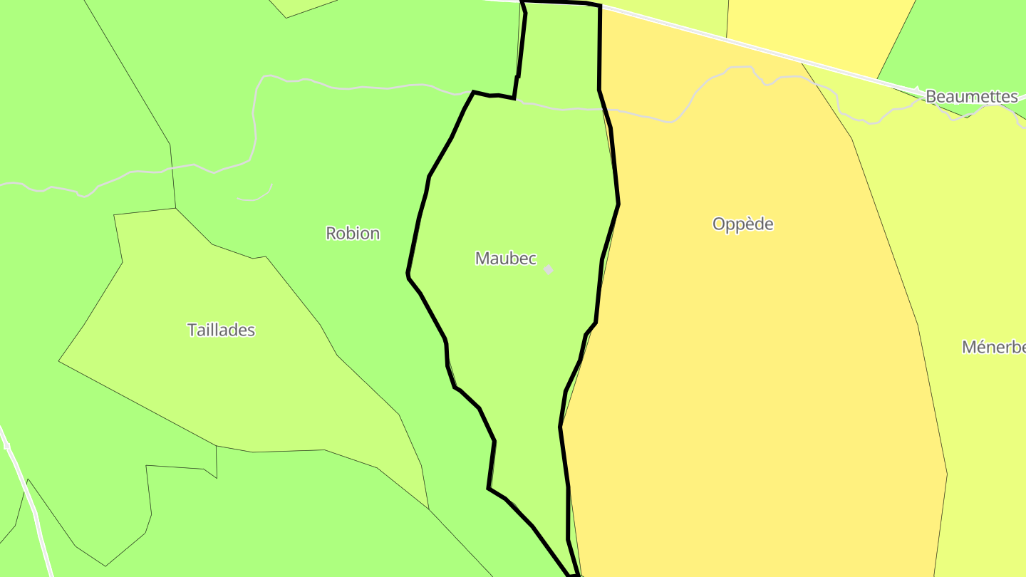 Carte des prix de l'immobilier Maubec