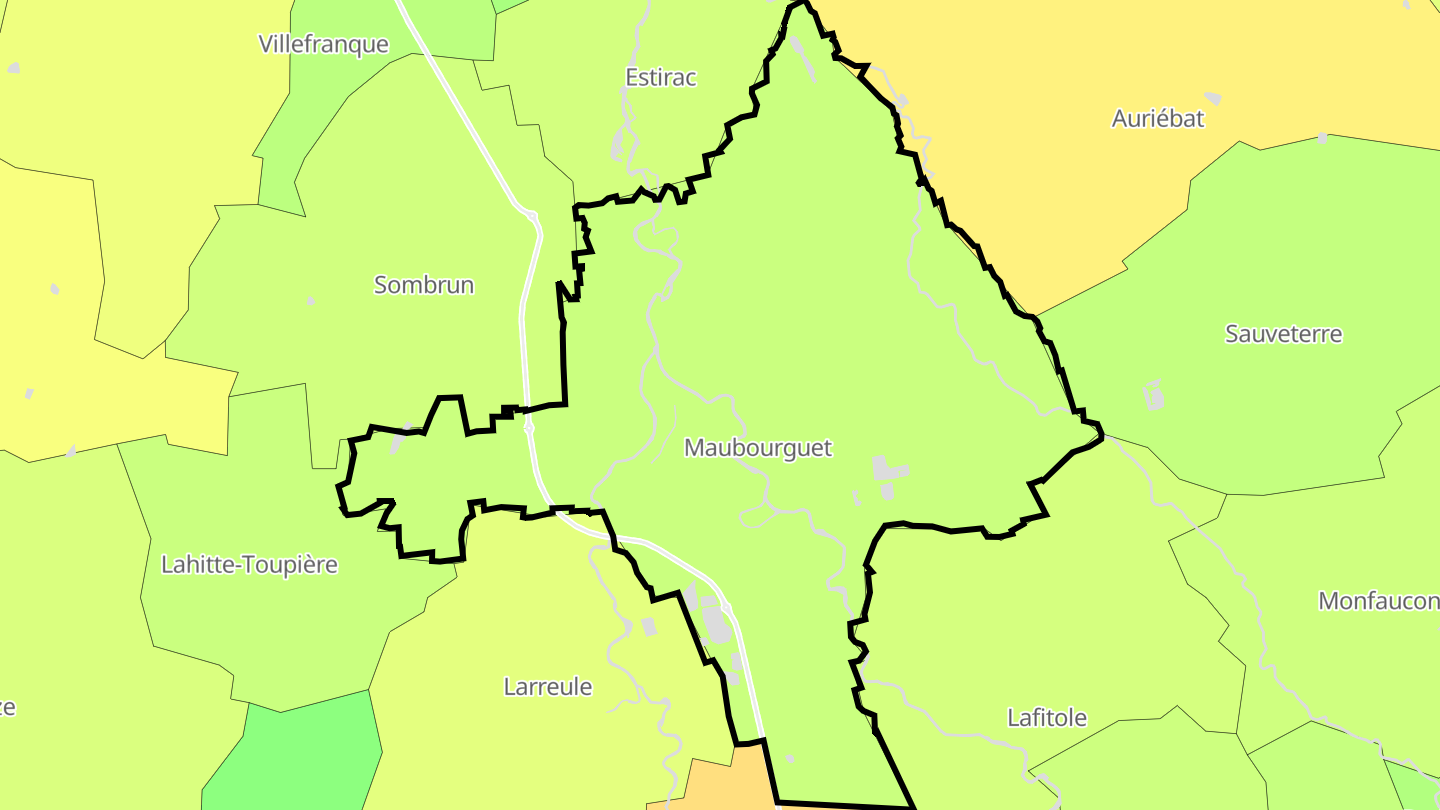 Carte des prix de l'immobilier Maubourguet