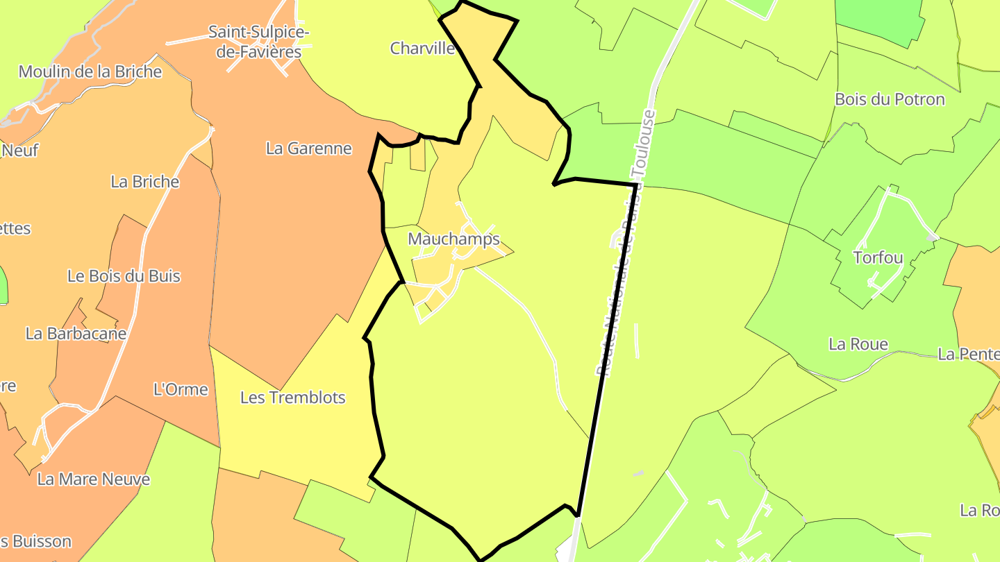 Carte des prix de l'immobilier Mauchamps