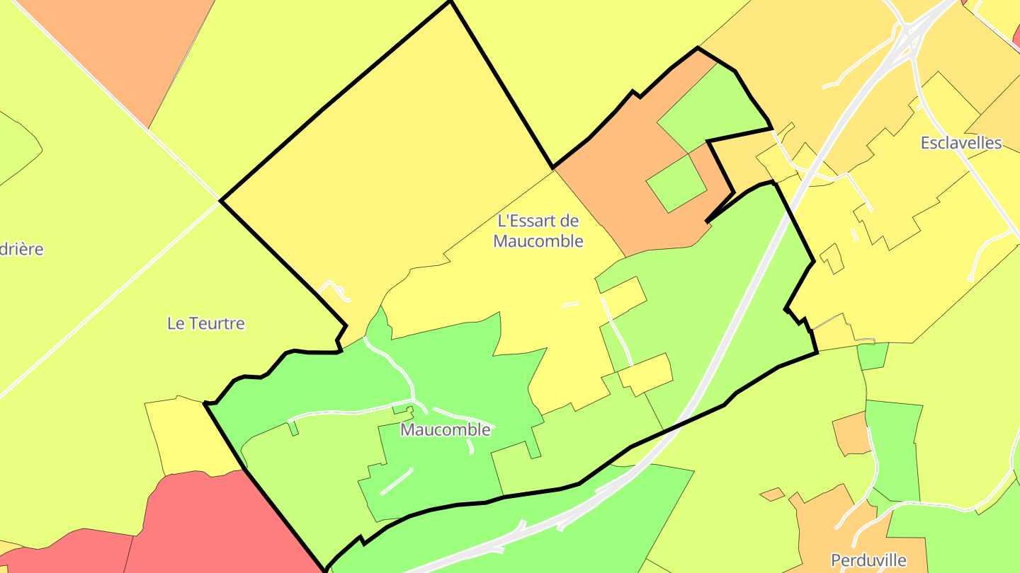 Carte des prix de l'immobilier Maucomble