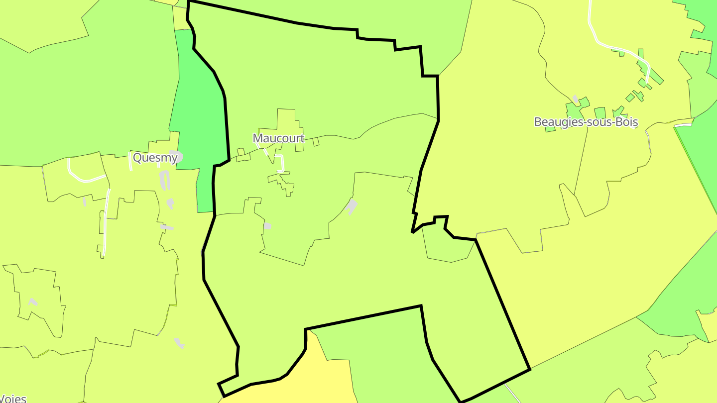 Carte des prix de l'immobilier Maucourt