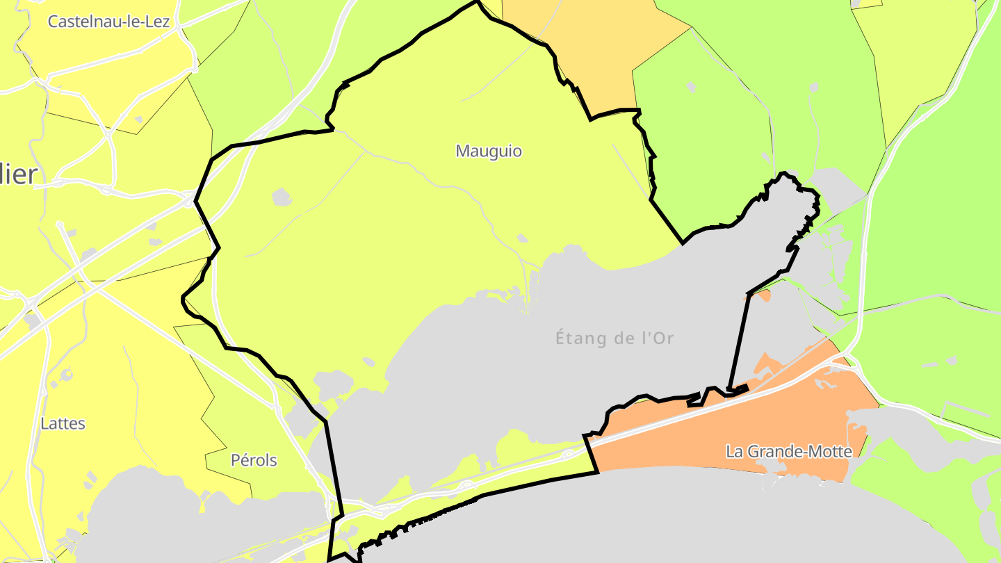 Carte des prix de l'immobilier Mauguio