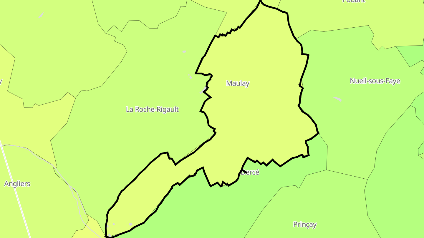 Carte des prix de l'immobilier Maulay