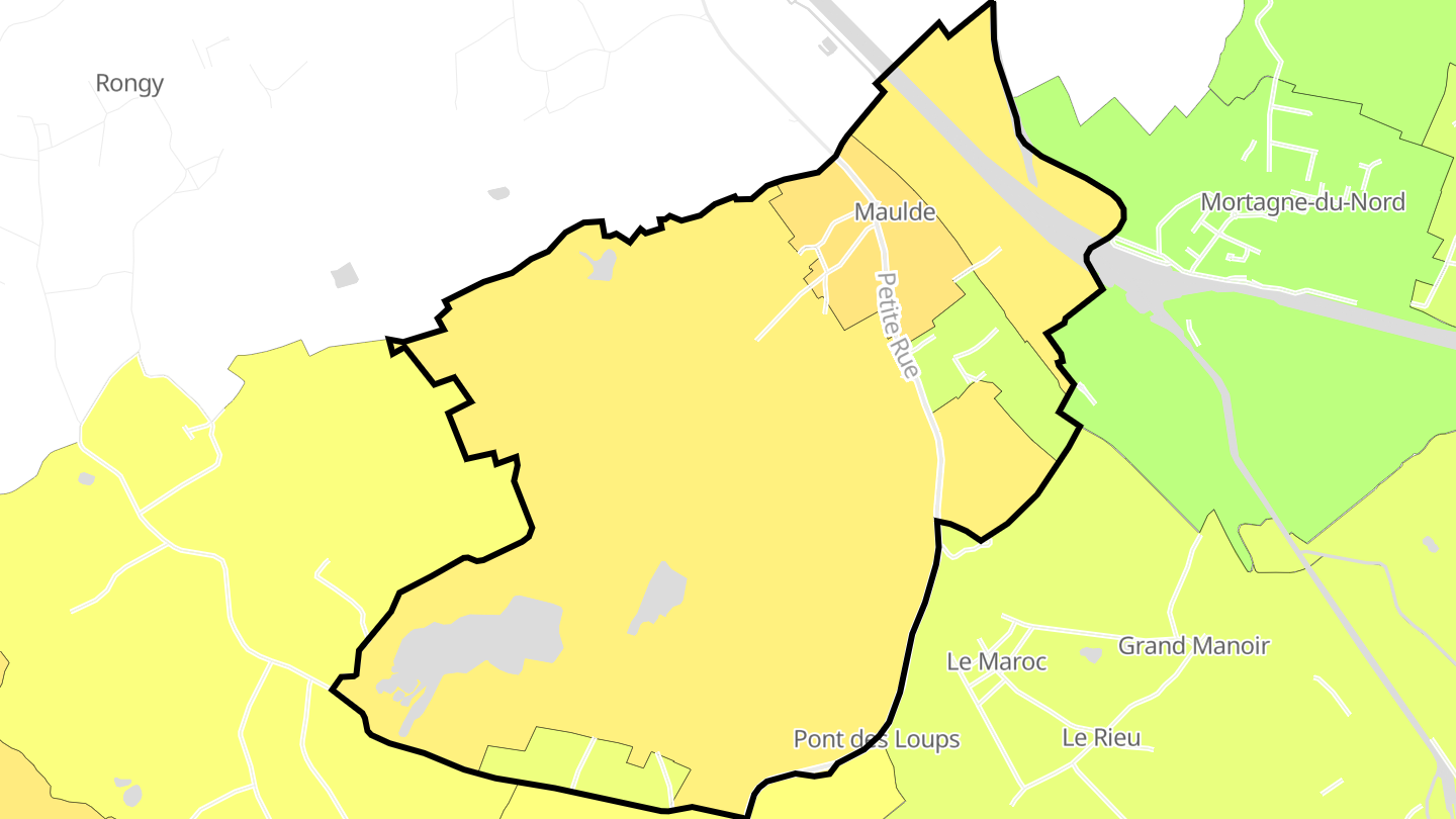 Carte des prix de l'immobilier Maulde