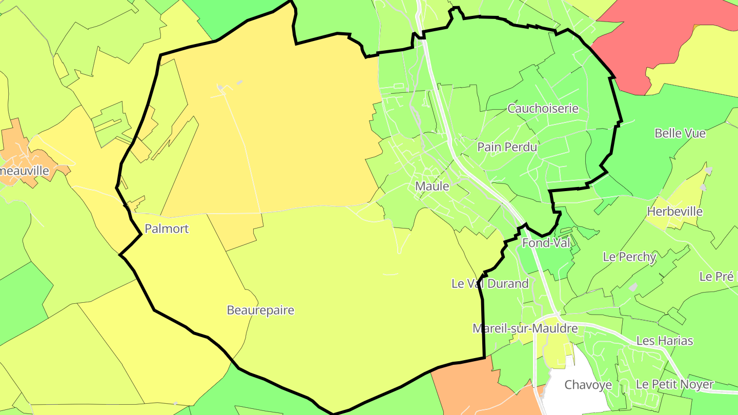 Carte des prix de l'immobilier Maule