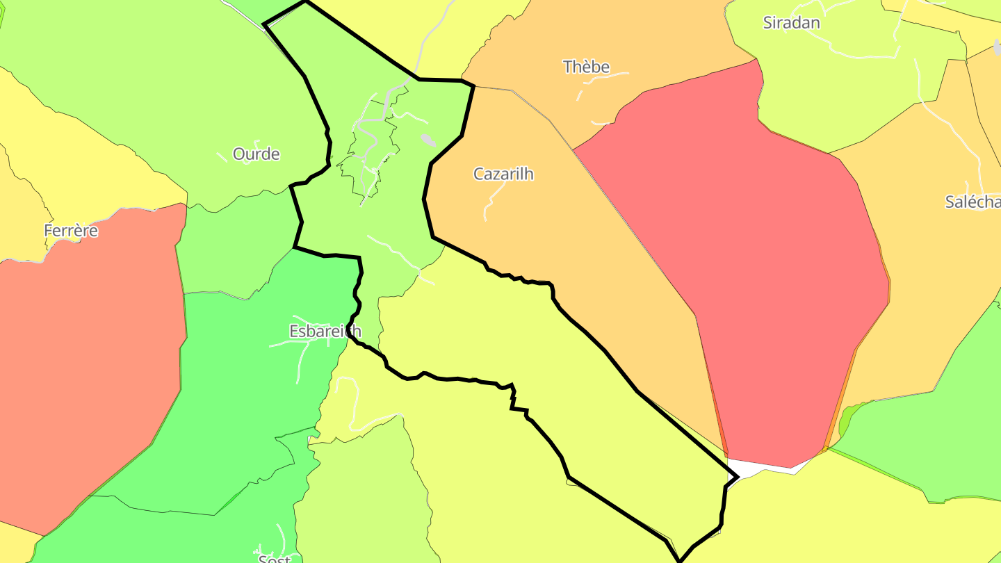 Carte des prix de l'immobilier Mauléon-Barousse