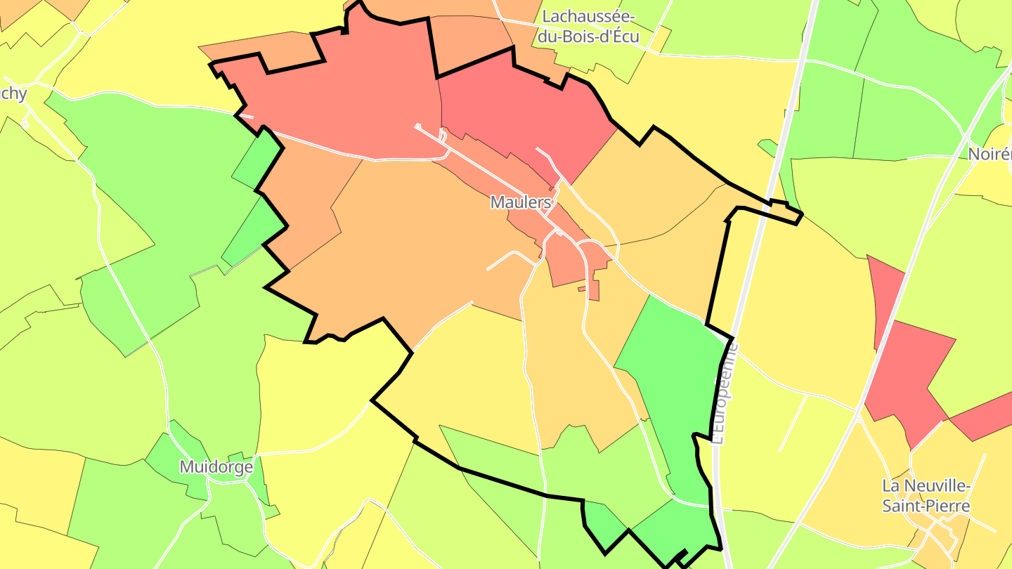 Carte des prix de l'immobilier Maulers