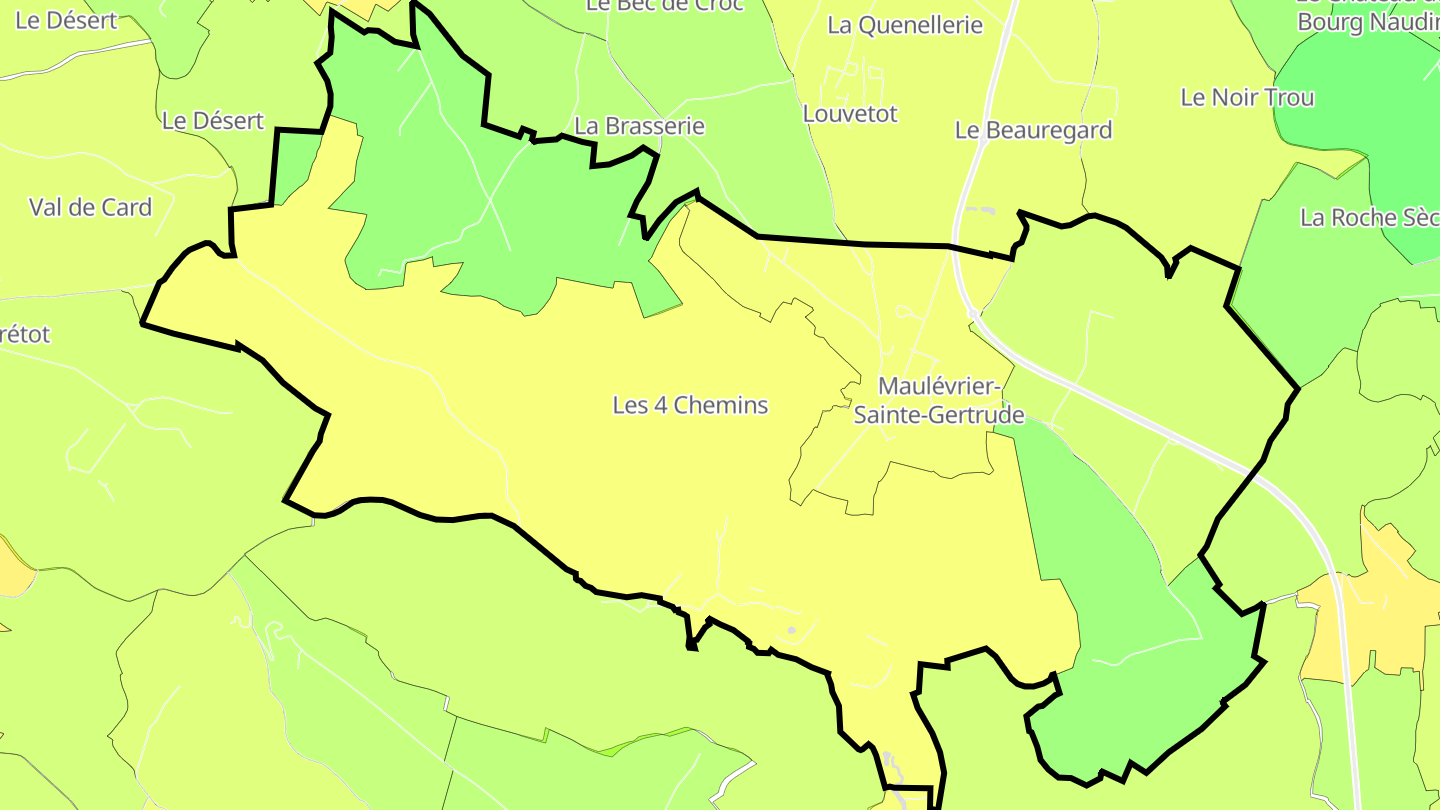 Carte des prix de l'immobilier Maulévrier-Sainte-Gertrude