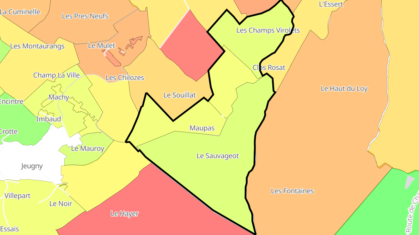 Carte des prix de l'immobilier Maupas