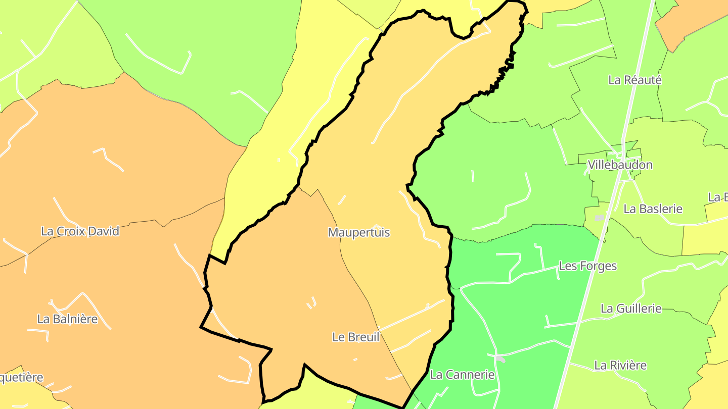 Carte des prix de l'immobilier Maupertuis