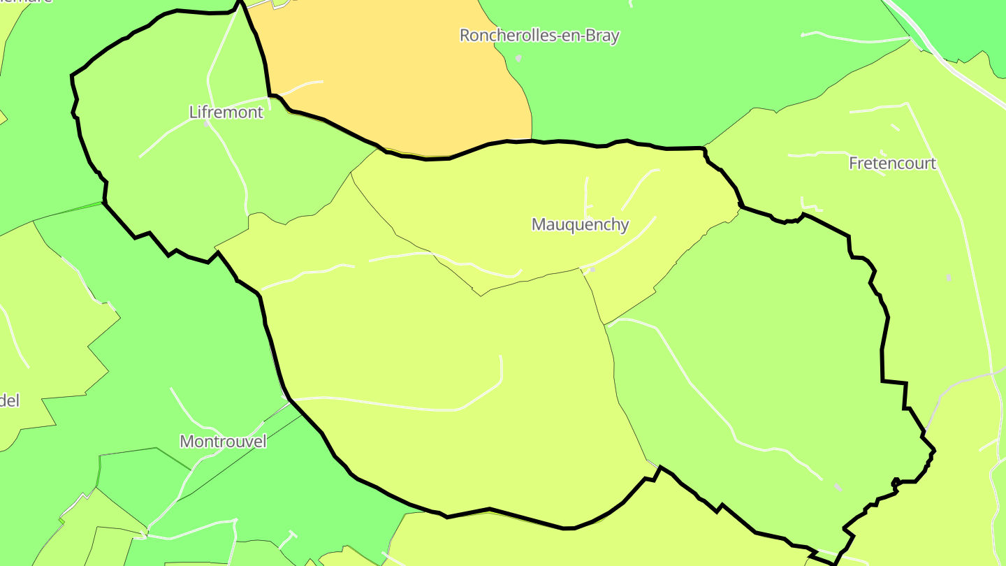 Carte des prix de l'immobilier Mauquenchy