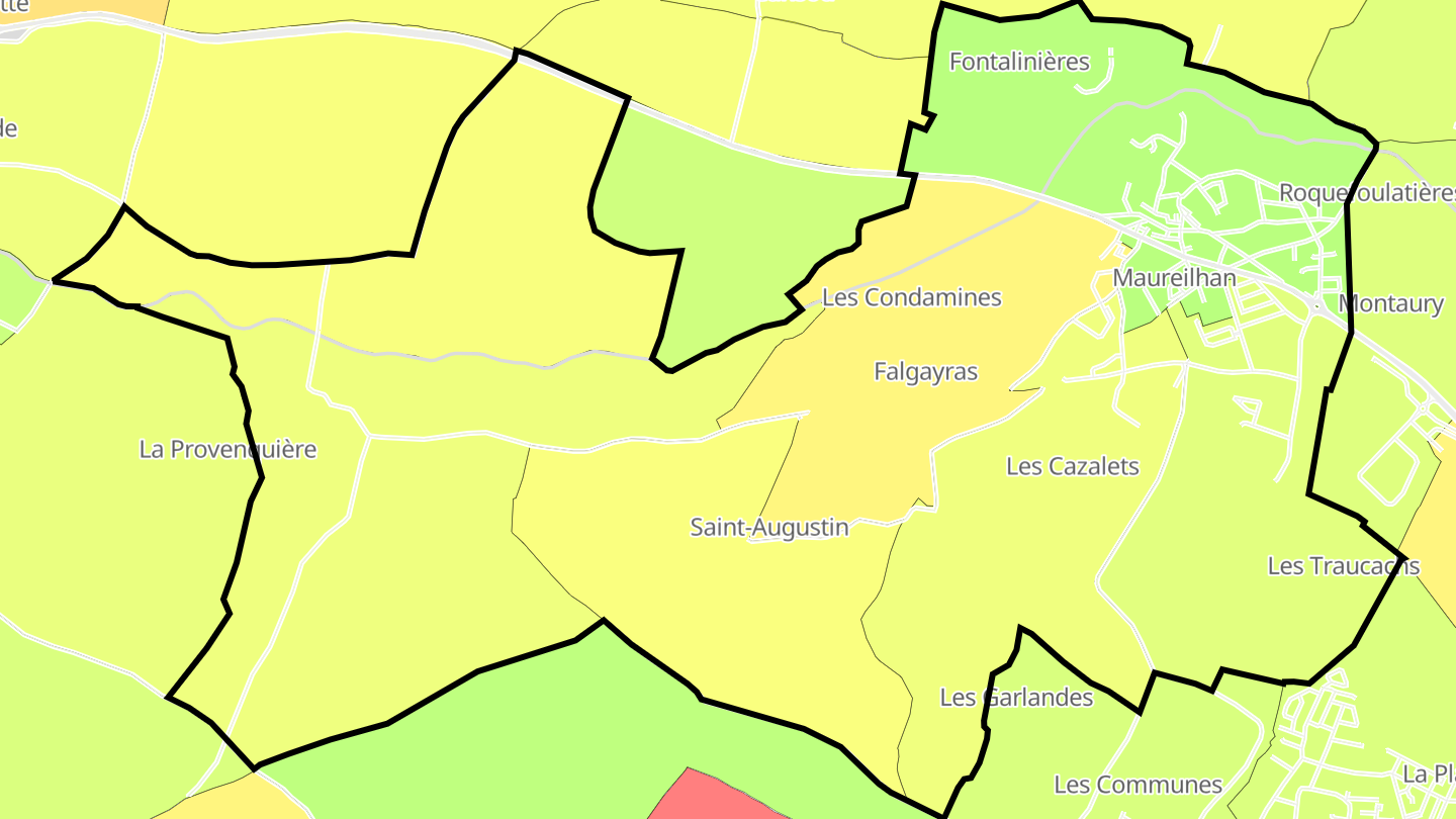 Carte des prix de l'immobilier Maureilhan