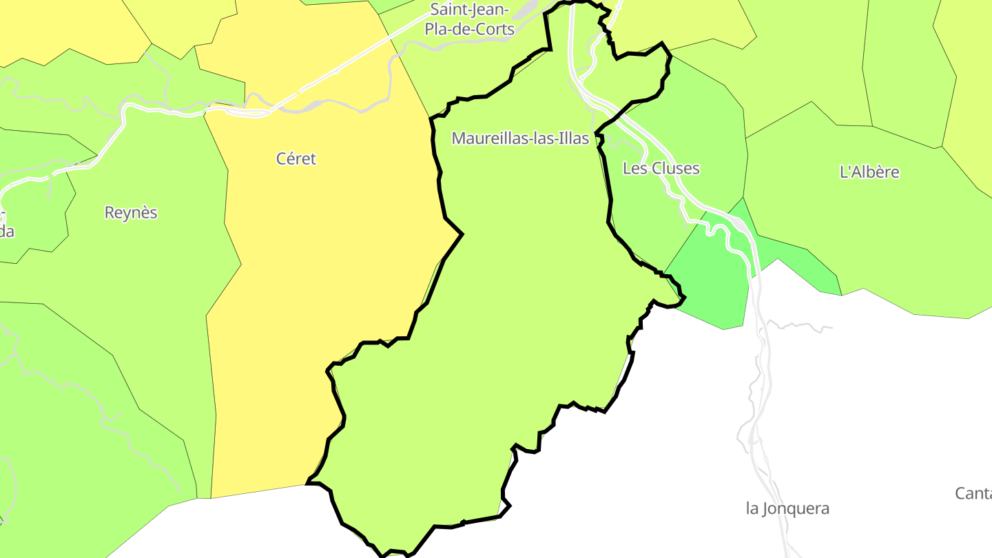 Carte des prix de l'immobilier Maureillas-las-Illas