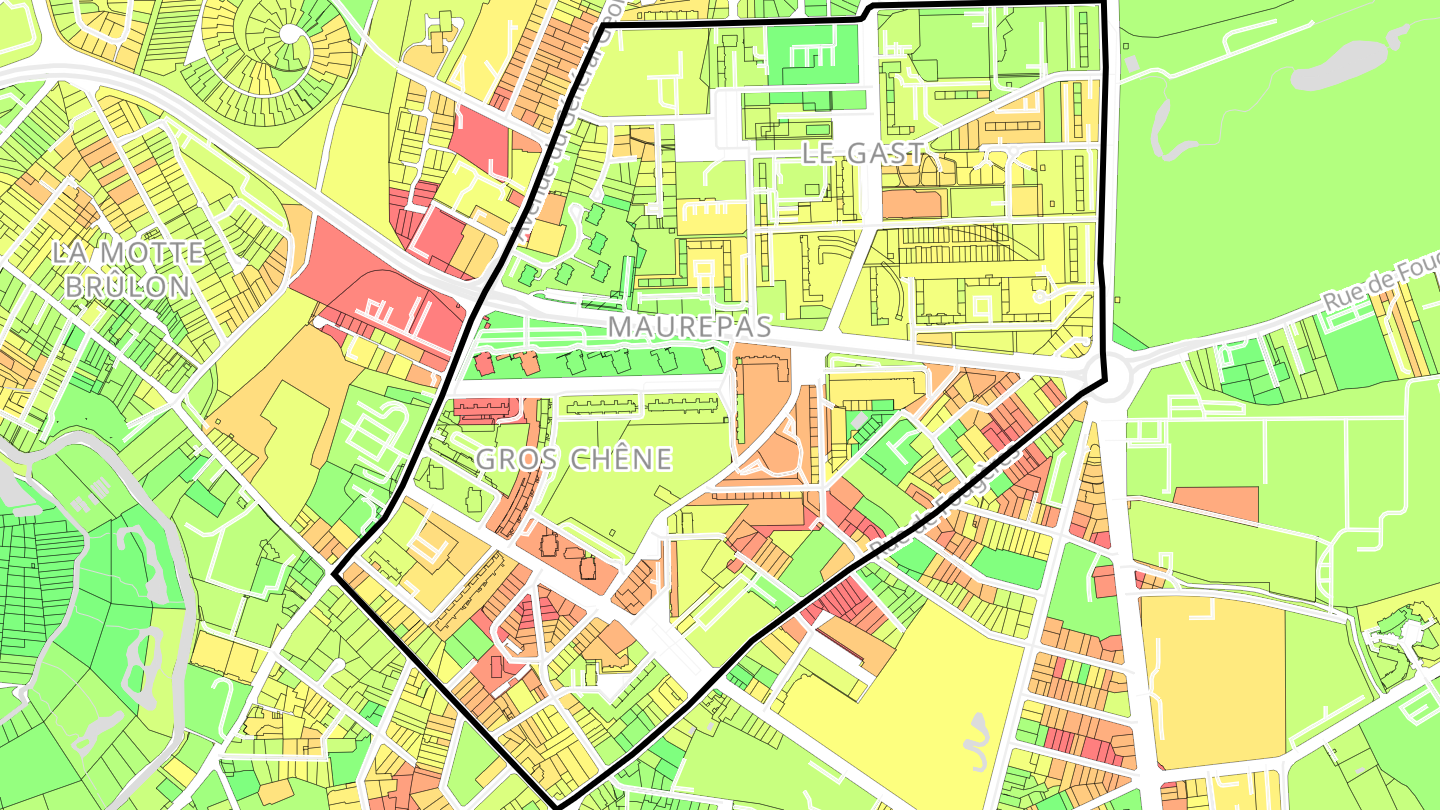 Carte des prix de l'immobilier Maurepas