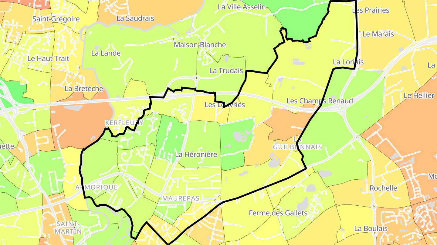 Carte des prix de l'immobilier Maurepas - Patton