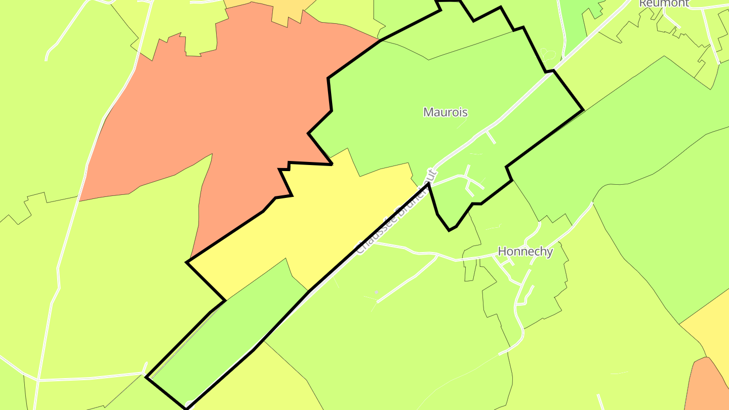 Carte des prix de l'immobilier Maurois