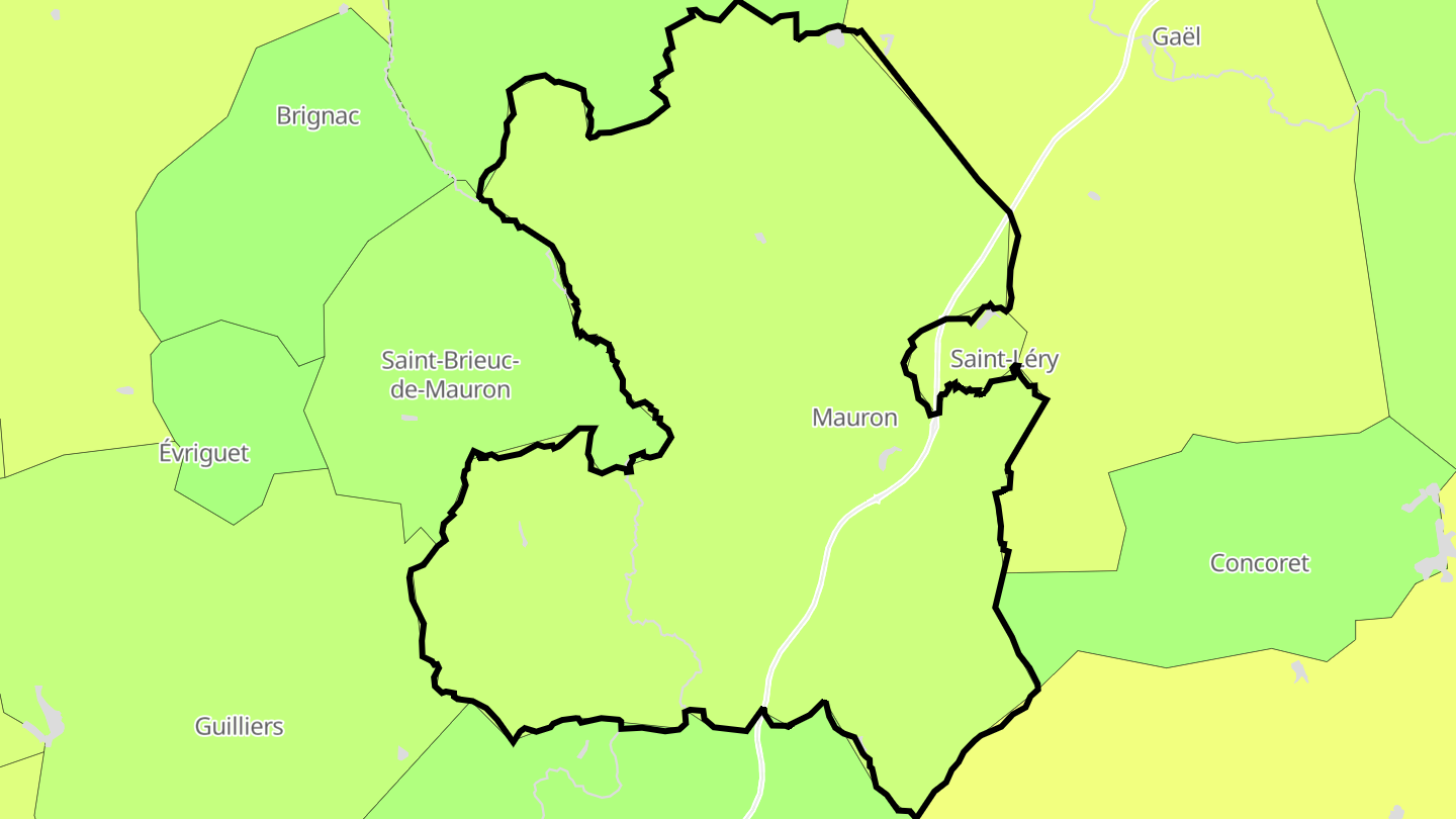 Carte des prix de l'immobilier Mauron