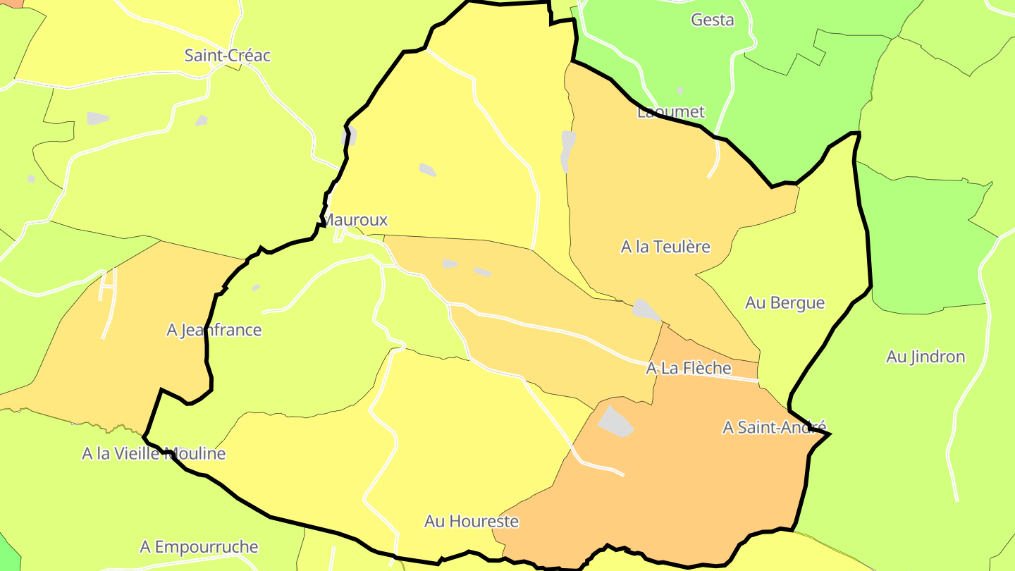 Carte des prix de l'immobilier Mauroux