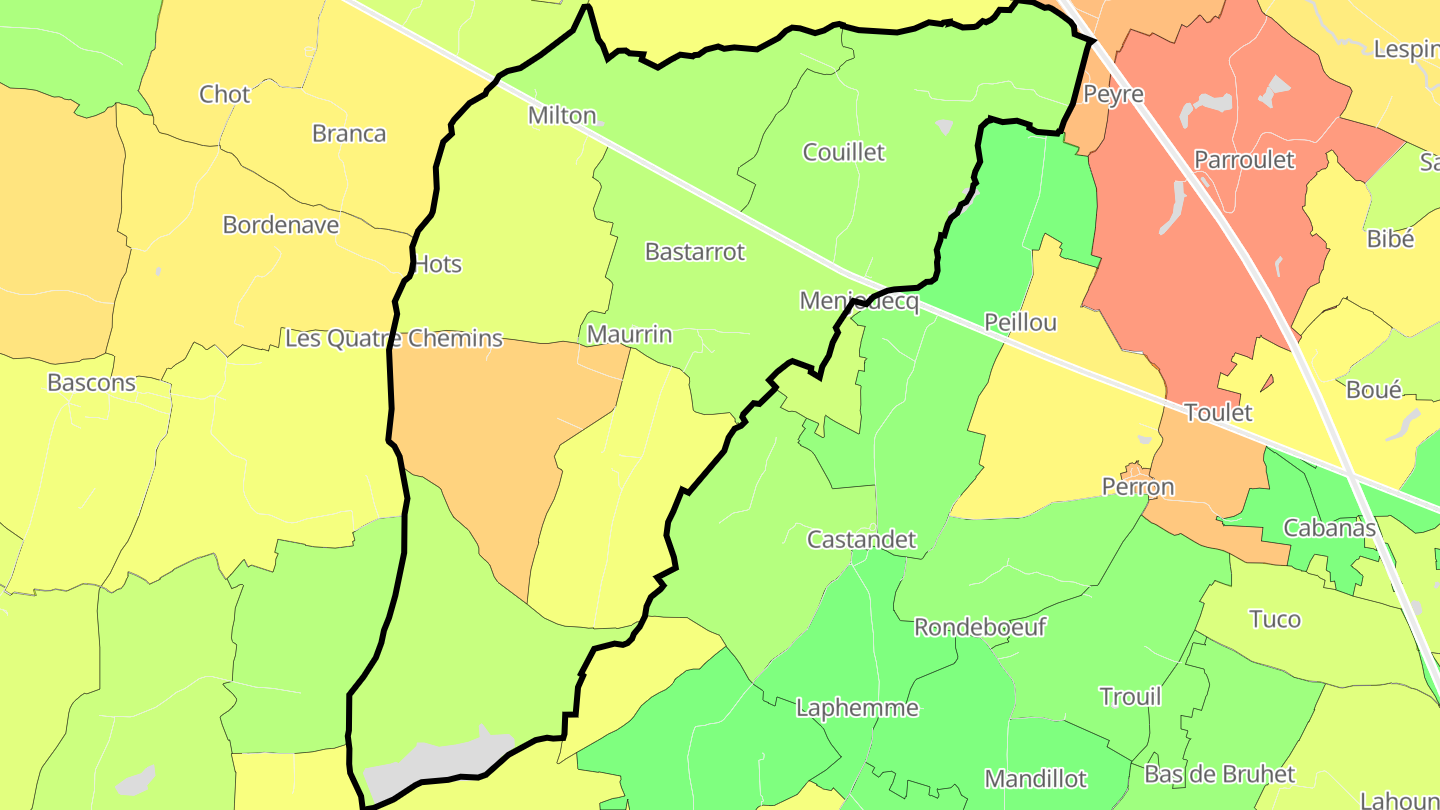 Carte des prix de l'immobilier Maurrin
