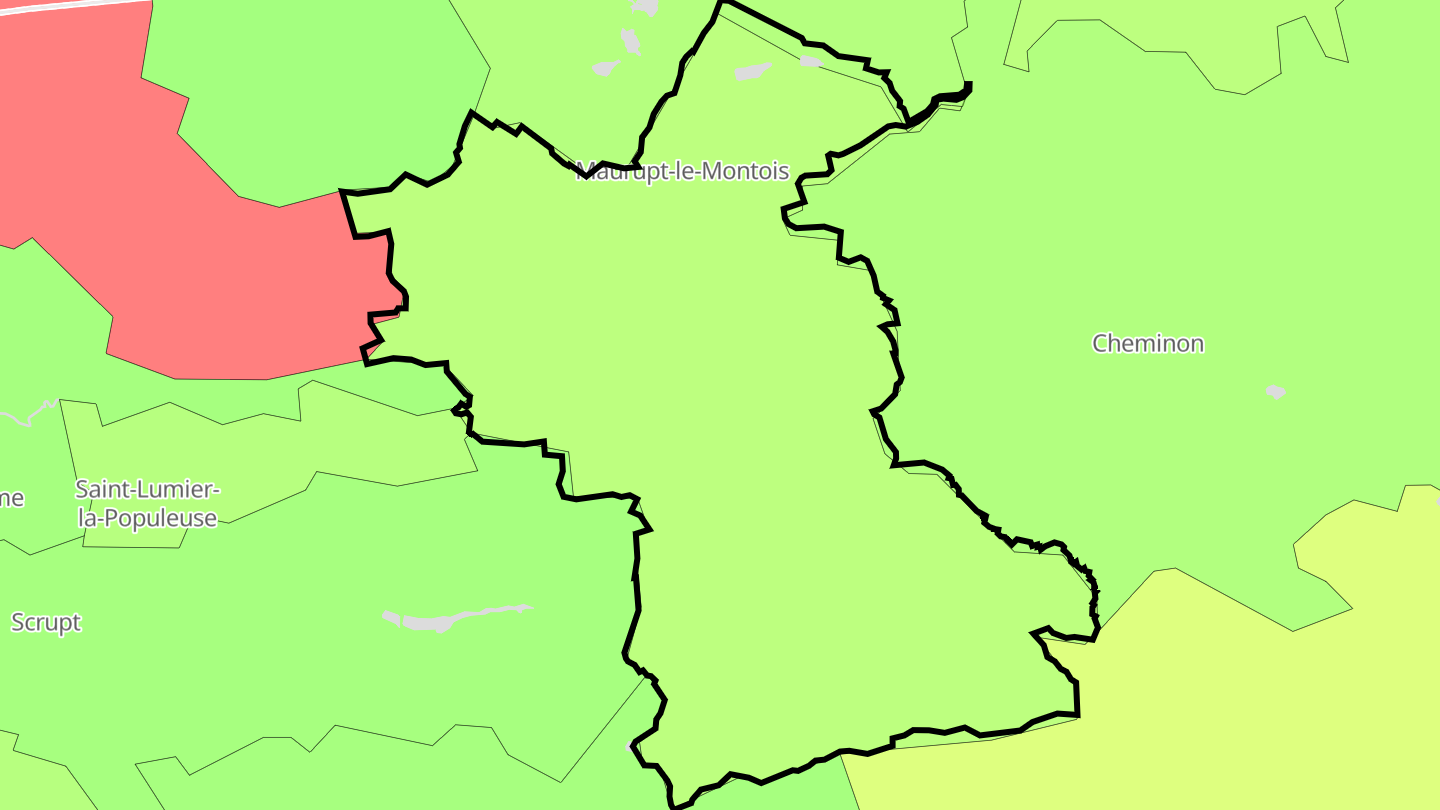 Carte des prix de l'immobilier Maurupt-le-Montois