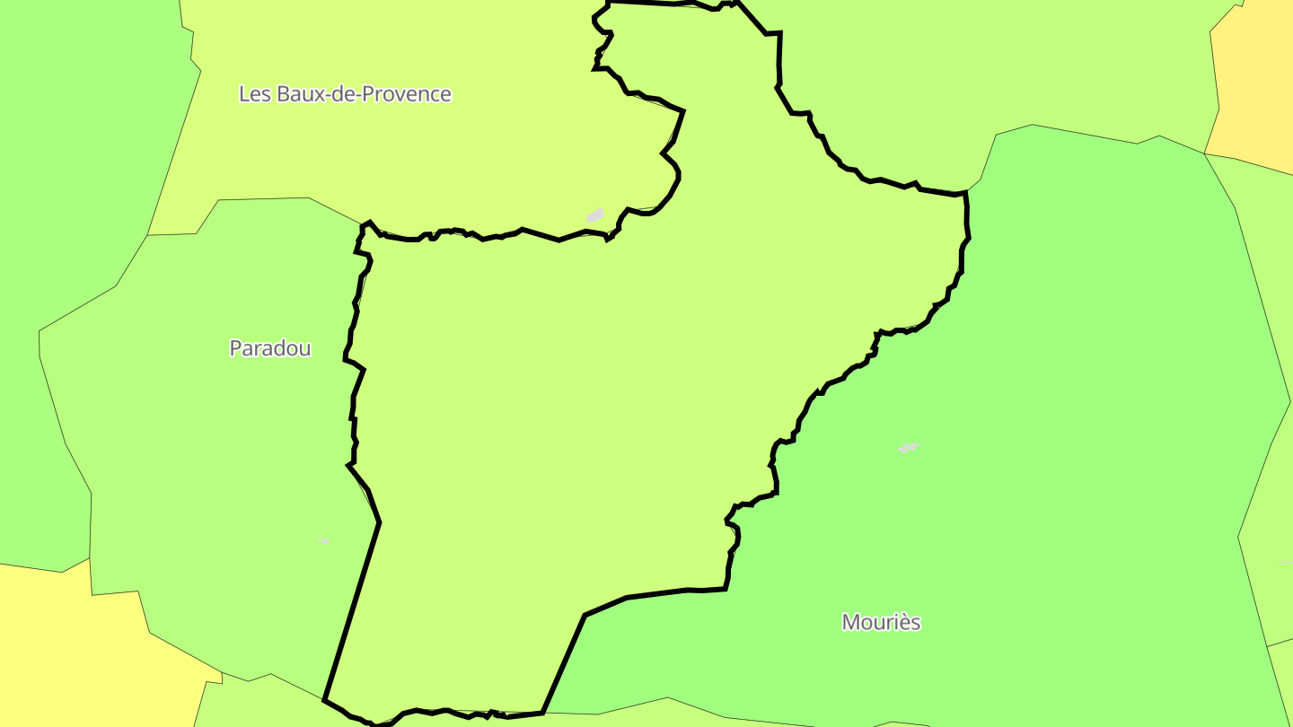 Carte des prix de l'immobilier Maussane-les-Alpilles