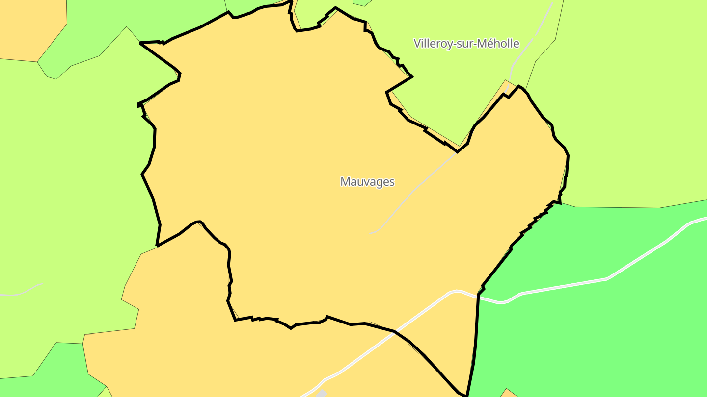 Carte des prix de l'immobilier Mauvages