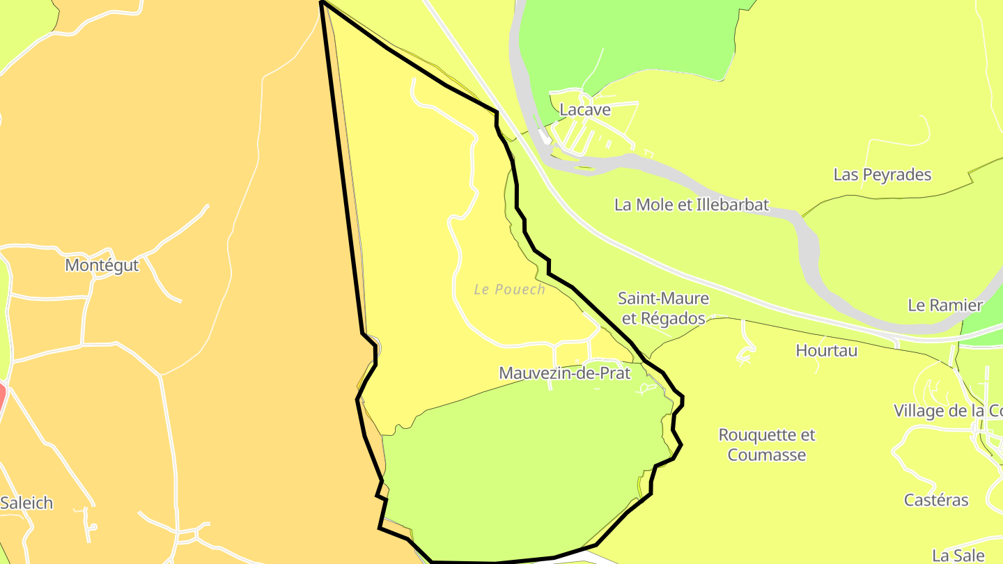 Carte des prix de l'immobilier Mauvezin-de-Prat