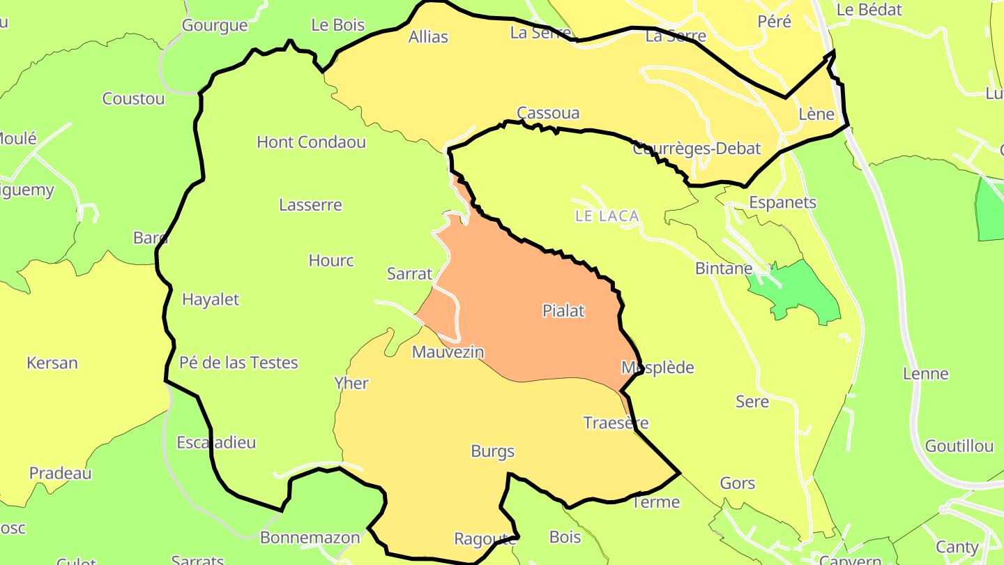 Carte des prix de l'immobilier Mauvezin