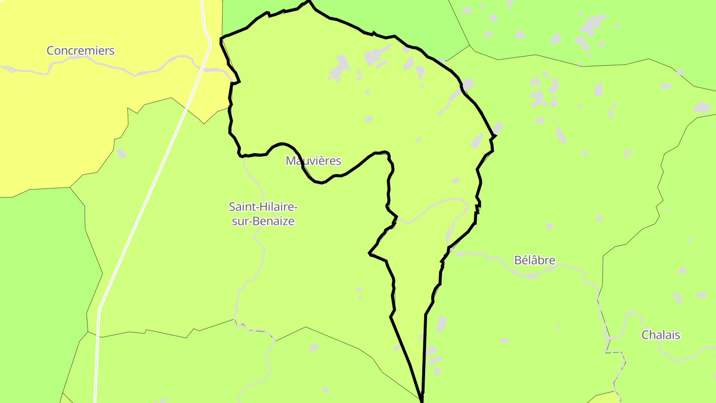 Carte des prix de l'immobilier Mauvières