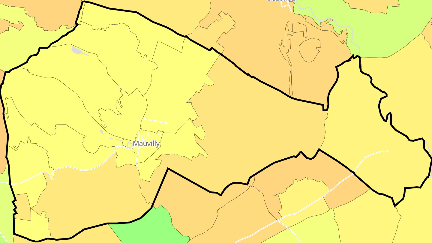 Carte des prix de l'immobilier Mauvilly