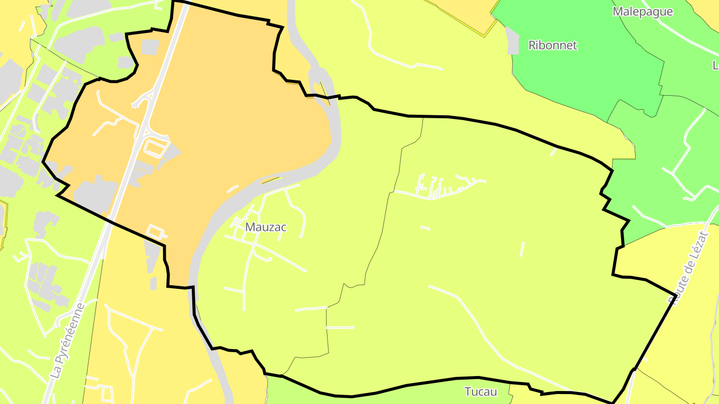 Carte des prix de l'immobilier Mauzac