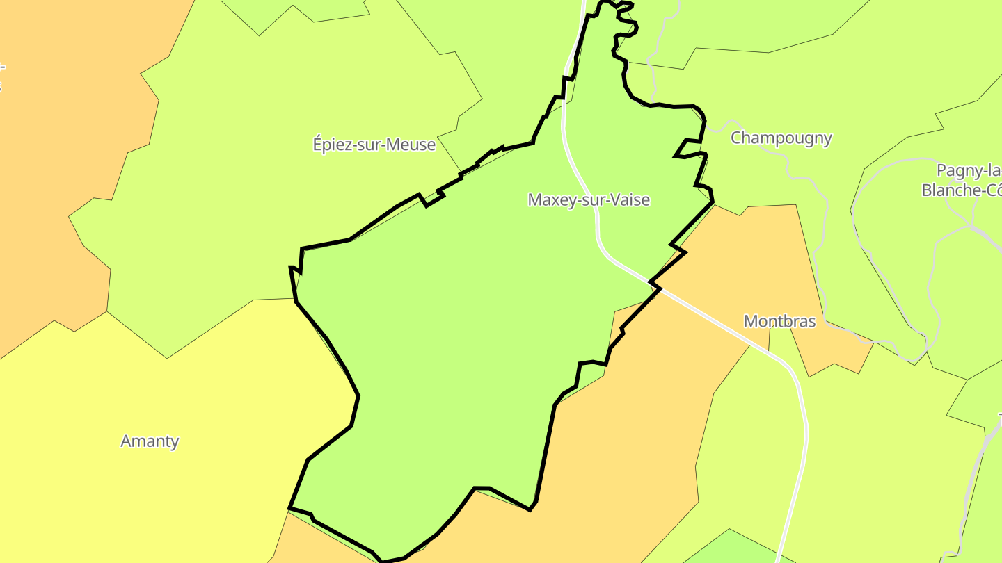 Carte des prix de l'immobilier Maxey-sur-Vaise