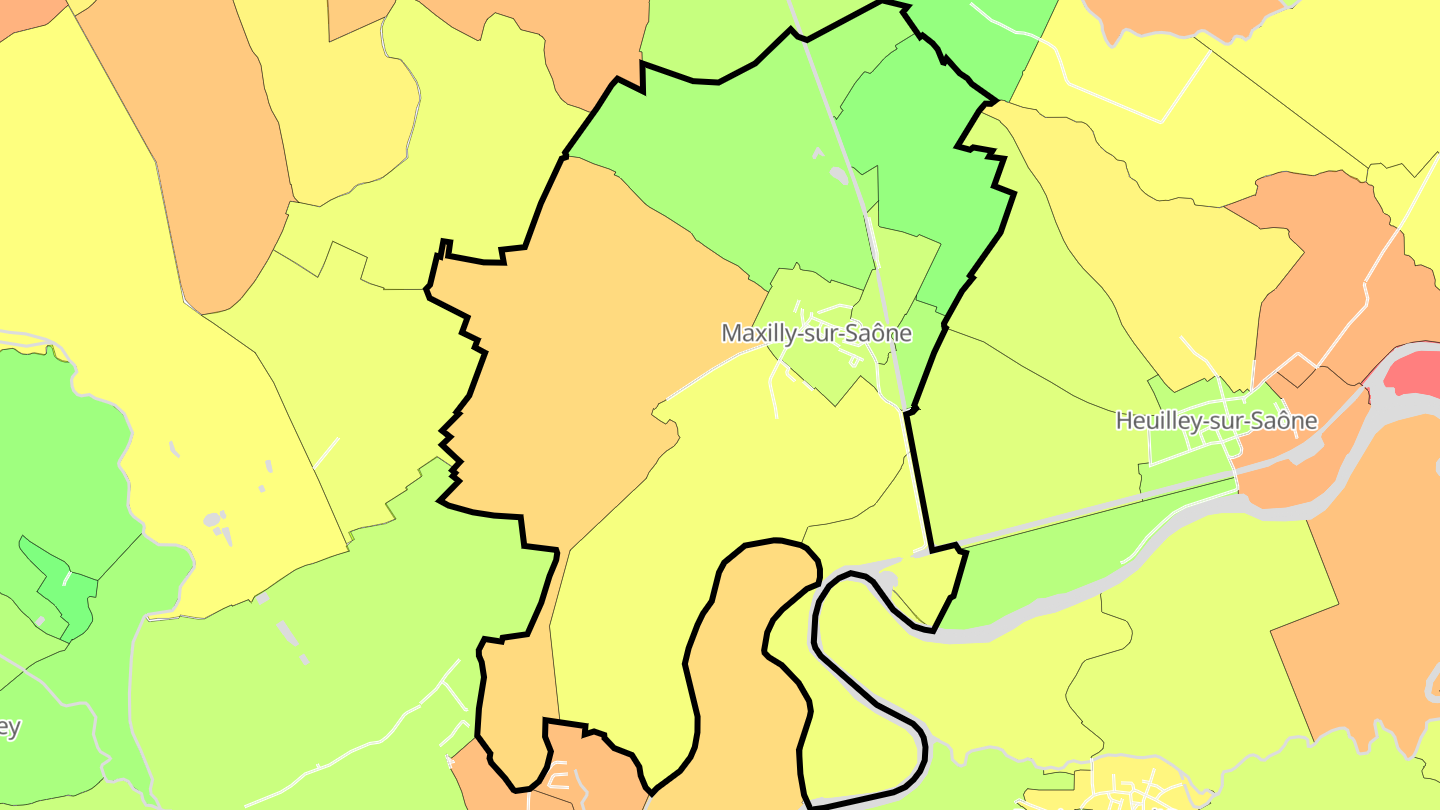 Carte des prix de l'immobilier Maxilly-sur-Saône