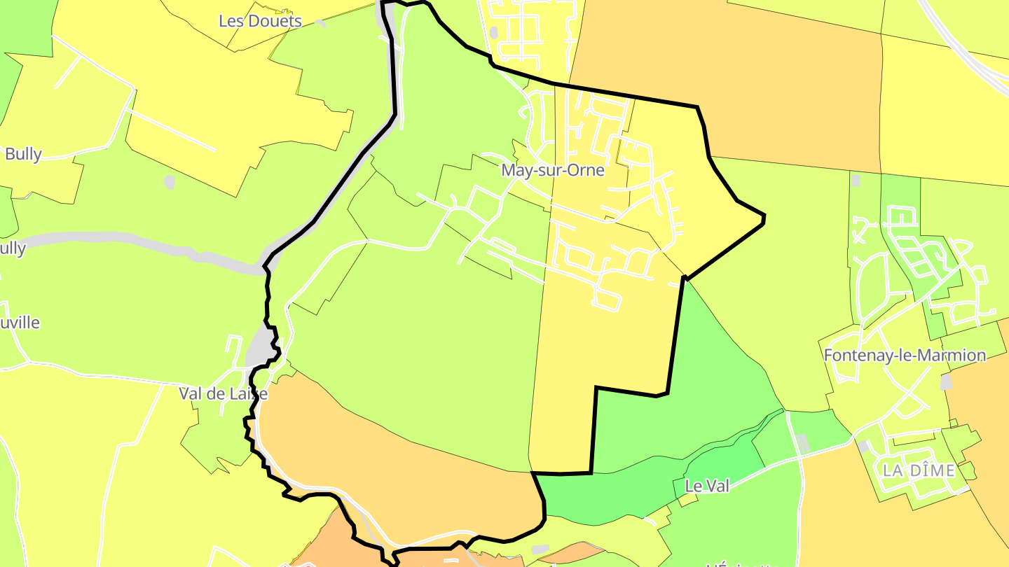 Carte des prix de l'immobilier May-sur-Orne