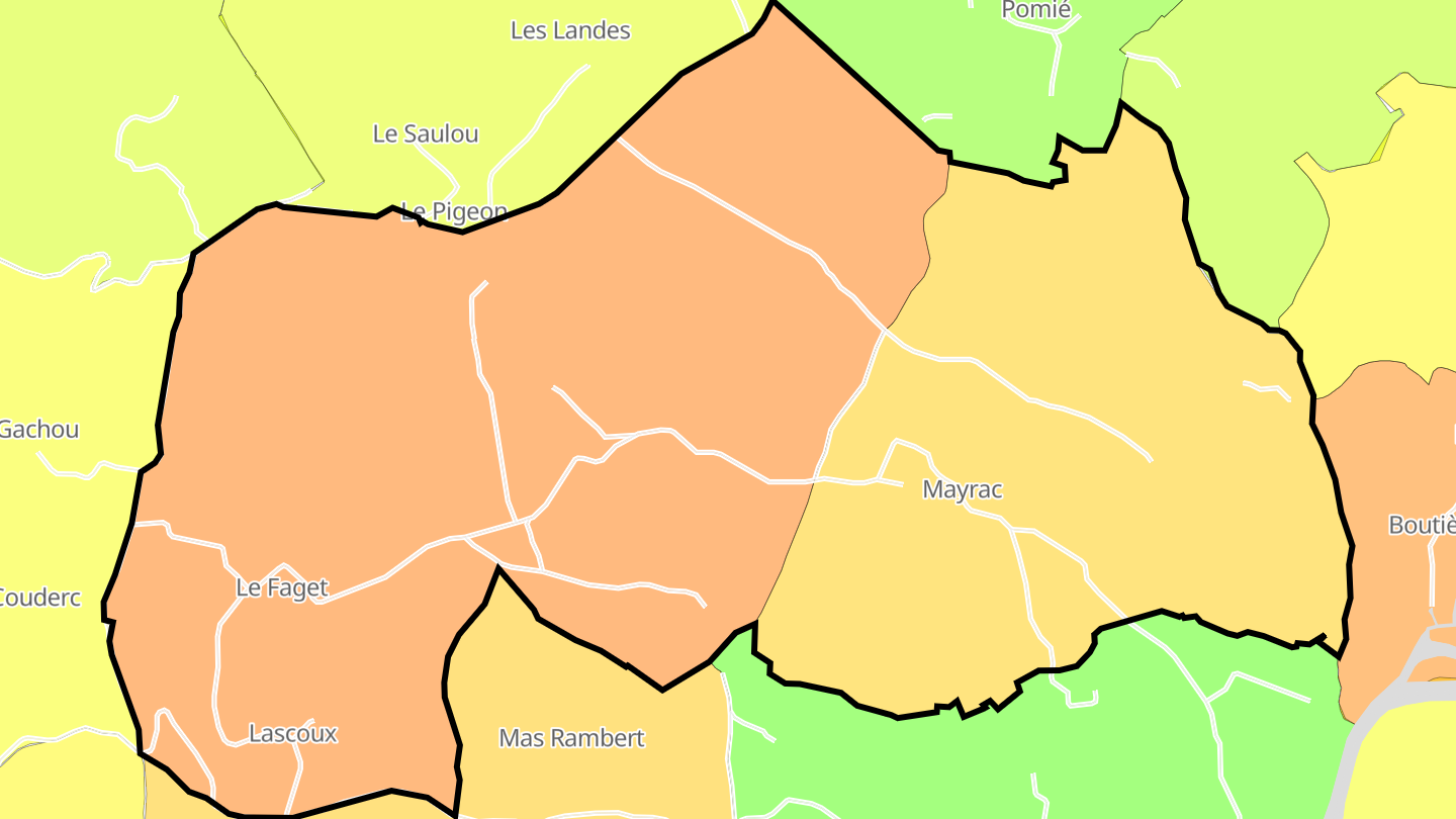 Carte des prix de l'immobilier Mayrac