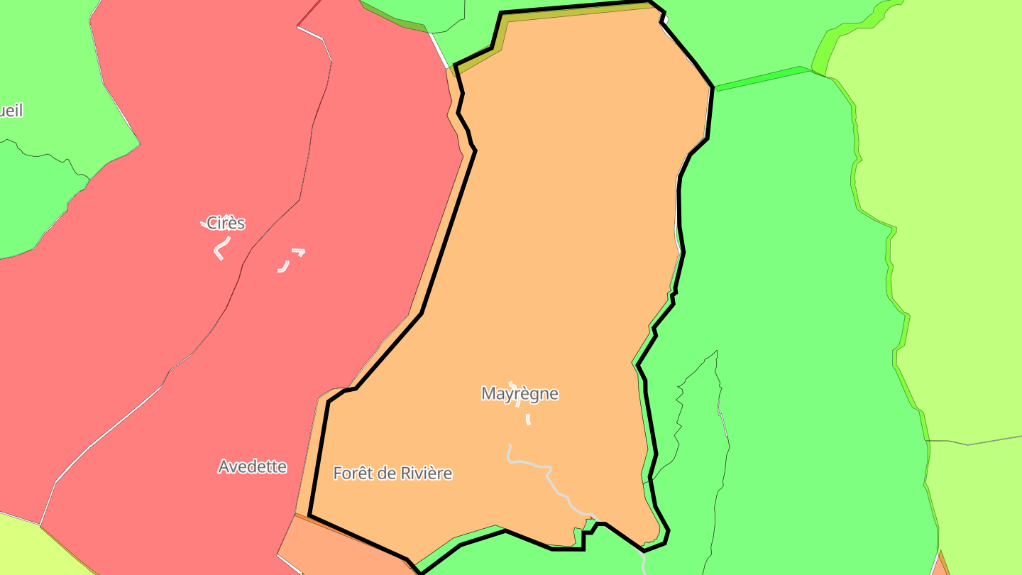 Carte des prix de l'immobilier Mayrègne