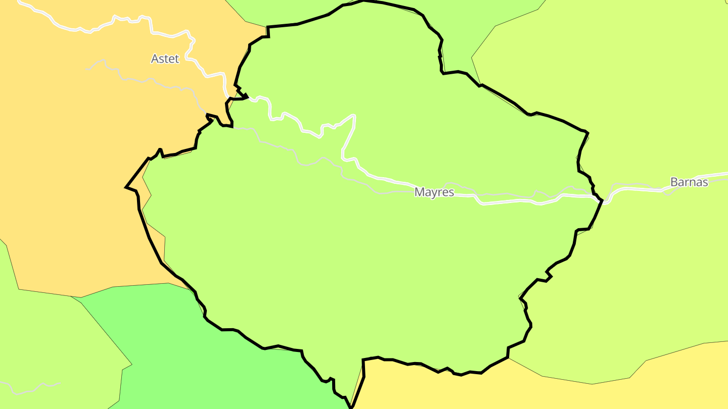 Carte des prix de l'immobilier Mayres