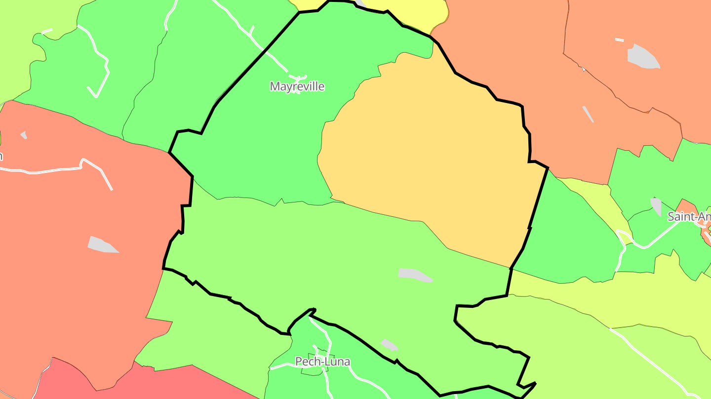 Carte des prix de l'immobilier Mayreville