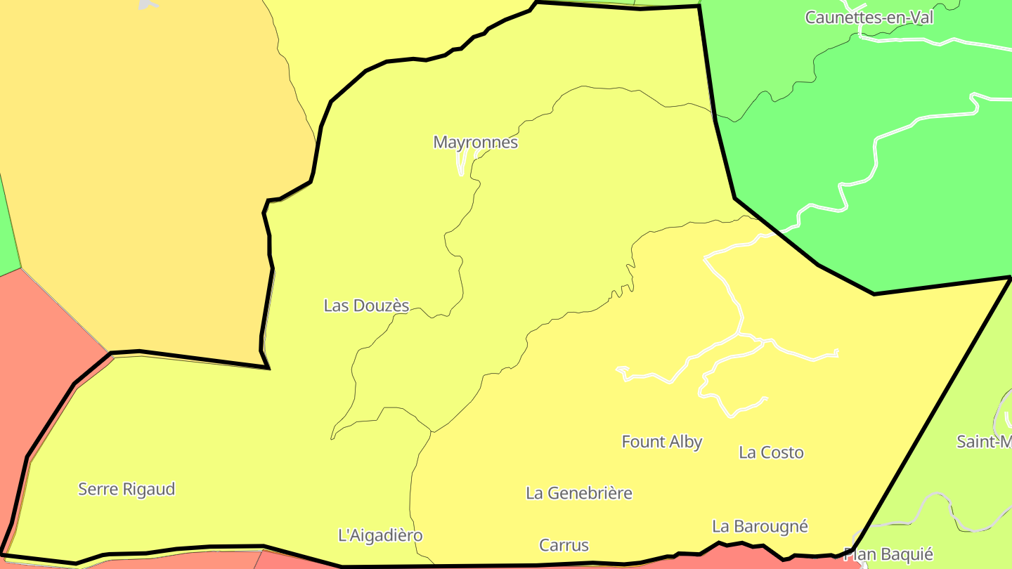 Carte des prix de l'immobilier Mayronnes