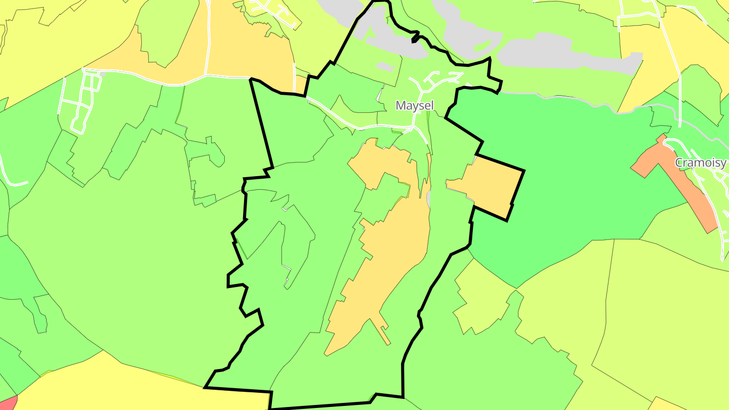 Carte des prix de l'immobilier Maysel